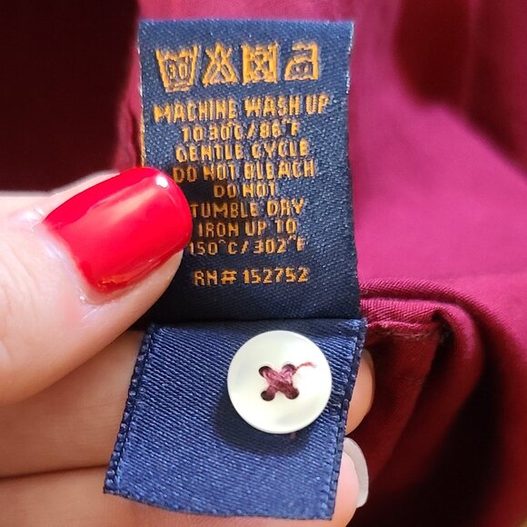 Gentlemen's Outfitters Dark Red Men's Large Shirt With Anchor Design - Picture 4 of 7